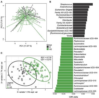 Vegan Diet Is Associated With Favorable Effects on the Metabolic Performance of Intestinal Microbiota: A Cross-Sectional Multi-Omics Study